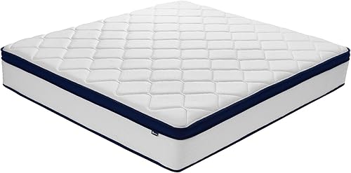 Avenco Colchón King de 12 pulgadas en una caja, colchones híbridos de tamaño King con espuma cómoda y bobinas de bolsillo para alivio de presión y