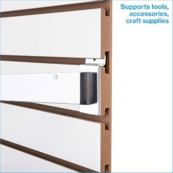 SSWBasics 4ft x 2ft Horizontal White Slatwall Panels Easy Organizer (24H x 48L) - Pack of 2 - Streamline Your Space with Effortless Retail Displays, Garage Wall Solutions, and Craft Storage