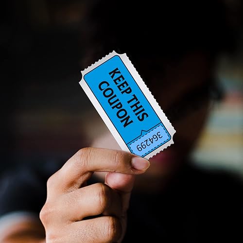 Miniatura 7 de LKXSPLABE Fluorescence - Boletos para rifas de doble rollo, 2000 boletos de color morado neón 5050 para eventos, entrada, premio de clase,