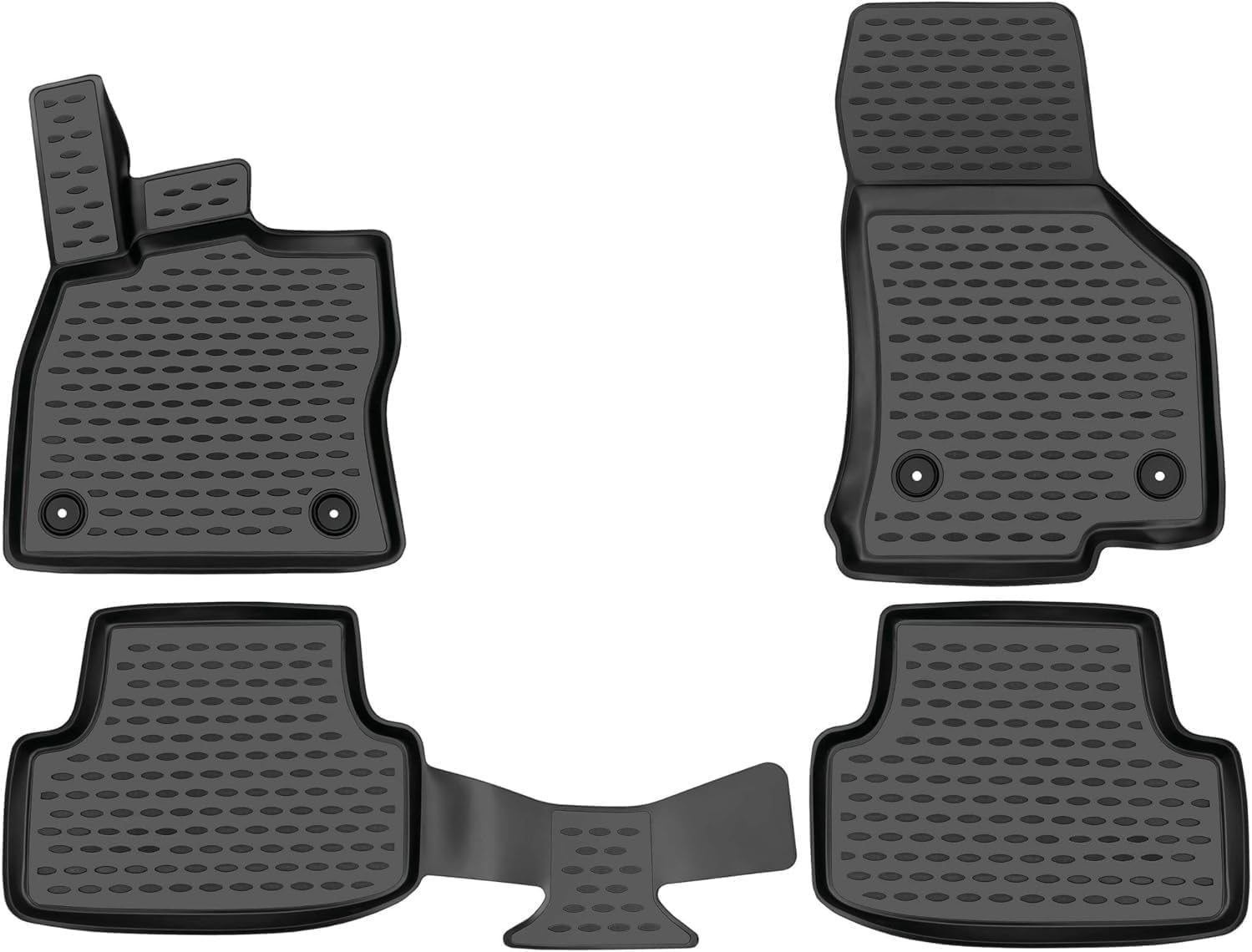 Element Tapis de Sol en Caoutchouc Premium Toyota C-HR 2016-2020 4WD, Noir
