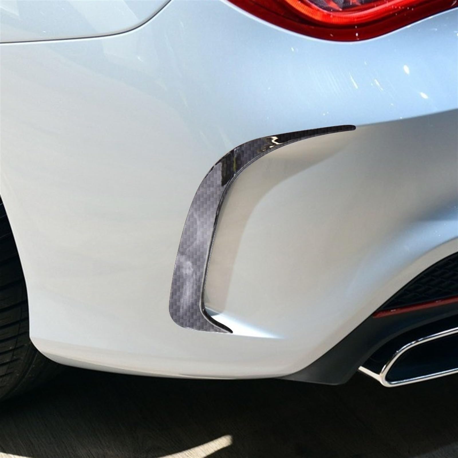 Piastra di flusso lato automobile Spoiler paraurti posteriore auto per presa d'aria laterale Canard per Mercedes per Benz W117 CLA 200 250 45 per AMG 2014-2018(Nero)