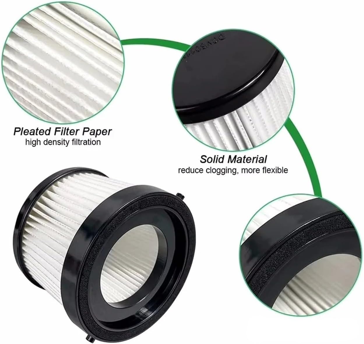 Filters,compatible For DEWALT， DCV501HB Cordless Handheld Vacuum Cleaner Replacement Filters Vacuum Cleaners(4pcs)