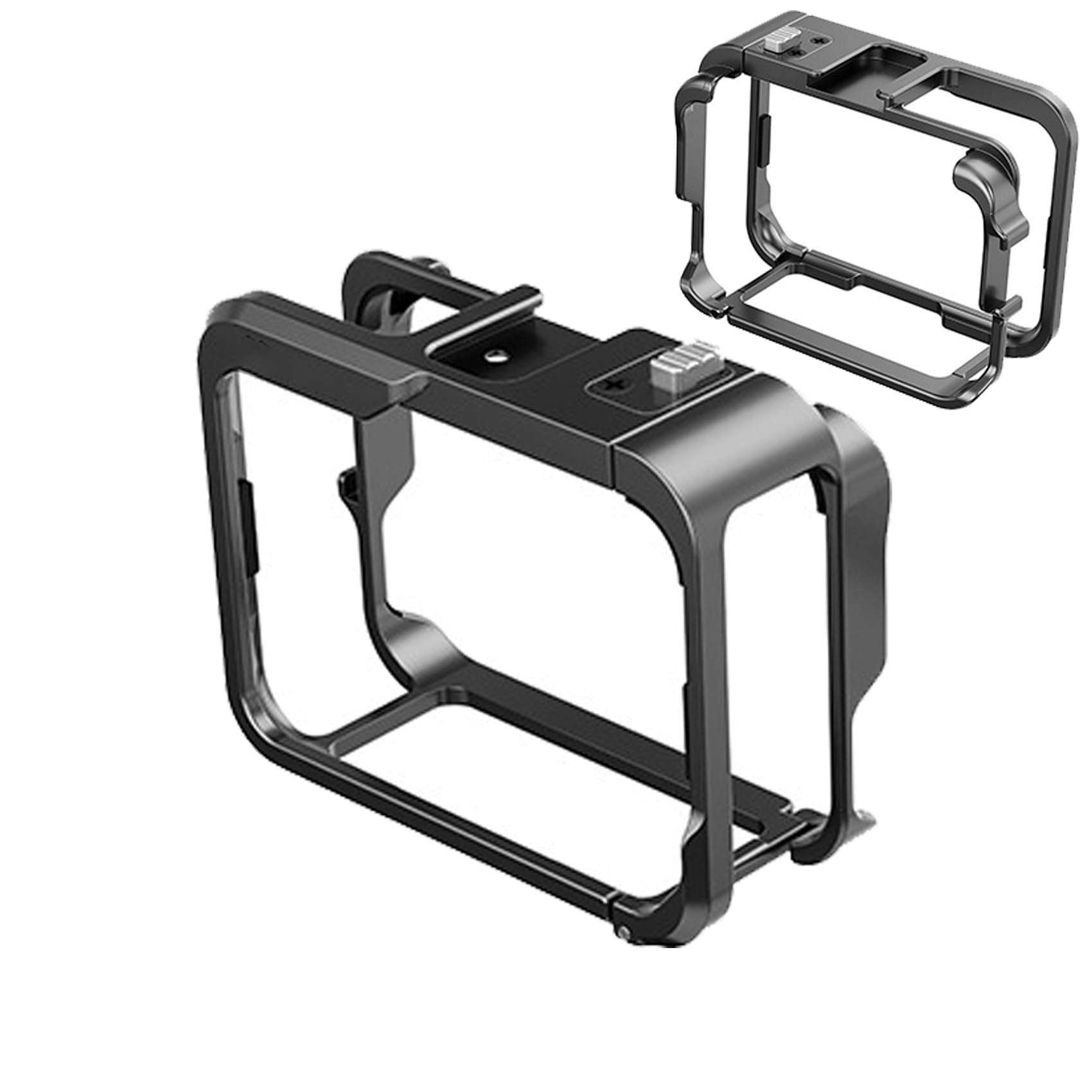 JOYSOG Aluminium-Rahmen-Käfig Für Insta360 Ace Pro Action-Kamera, Schutzkäfig Mit 2 Kalten Schuhen