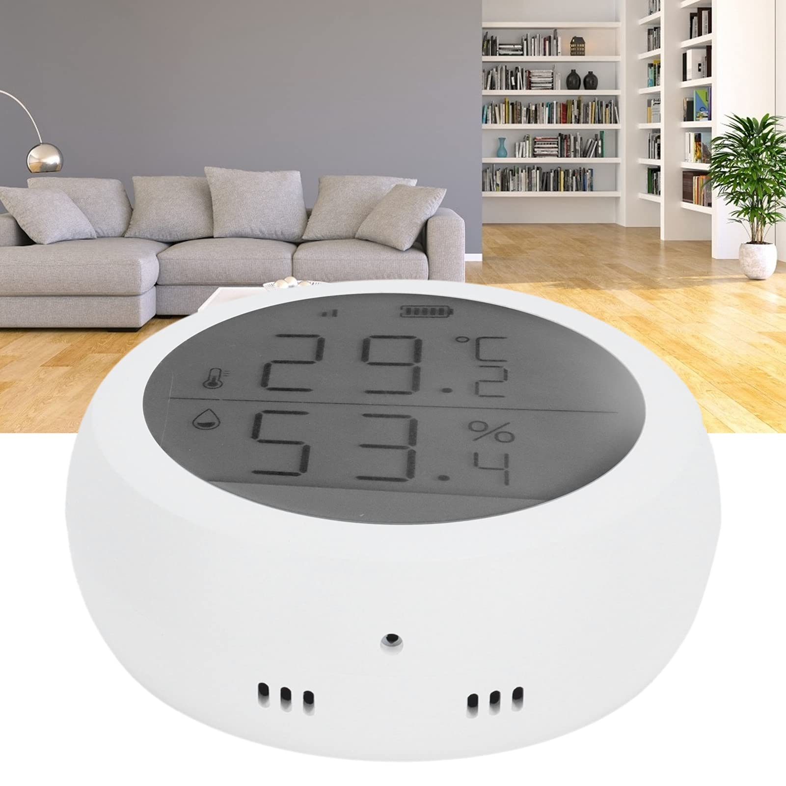 Czujnik temperatury i wilgotności Bezprzewodowy termometr Zigbee Higrometr Detektor ze zdalnym monitorowaniem dla inteligentnego biura domowego Materiał ABS 60g
