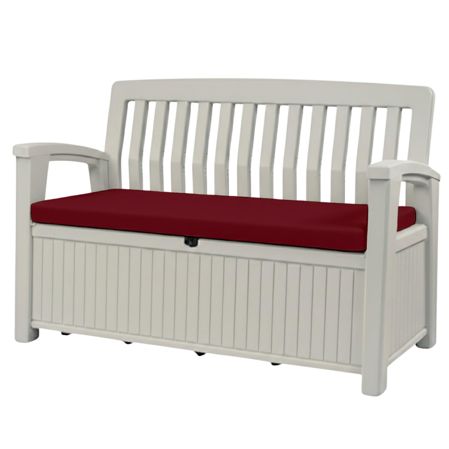 Dazzle Collection Waterproof Garden Bench Cushion 128cm x 50cm x 5cm – Extra Thick Only fit for Iceni Bench, Eden & Storage Bench Cushions Comfortable Patio Swing Bench Pads (Burgundy)
