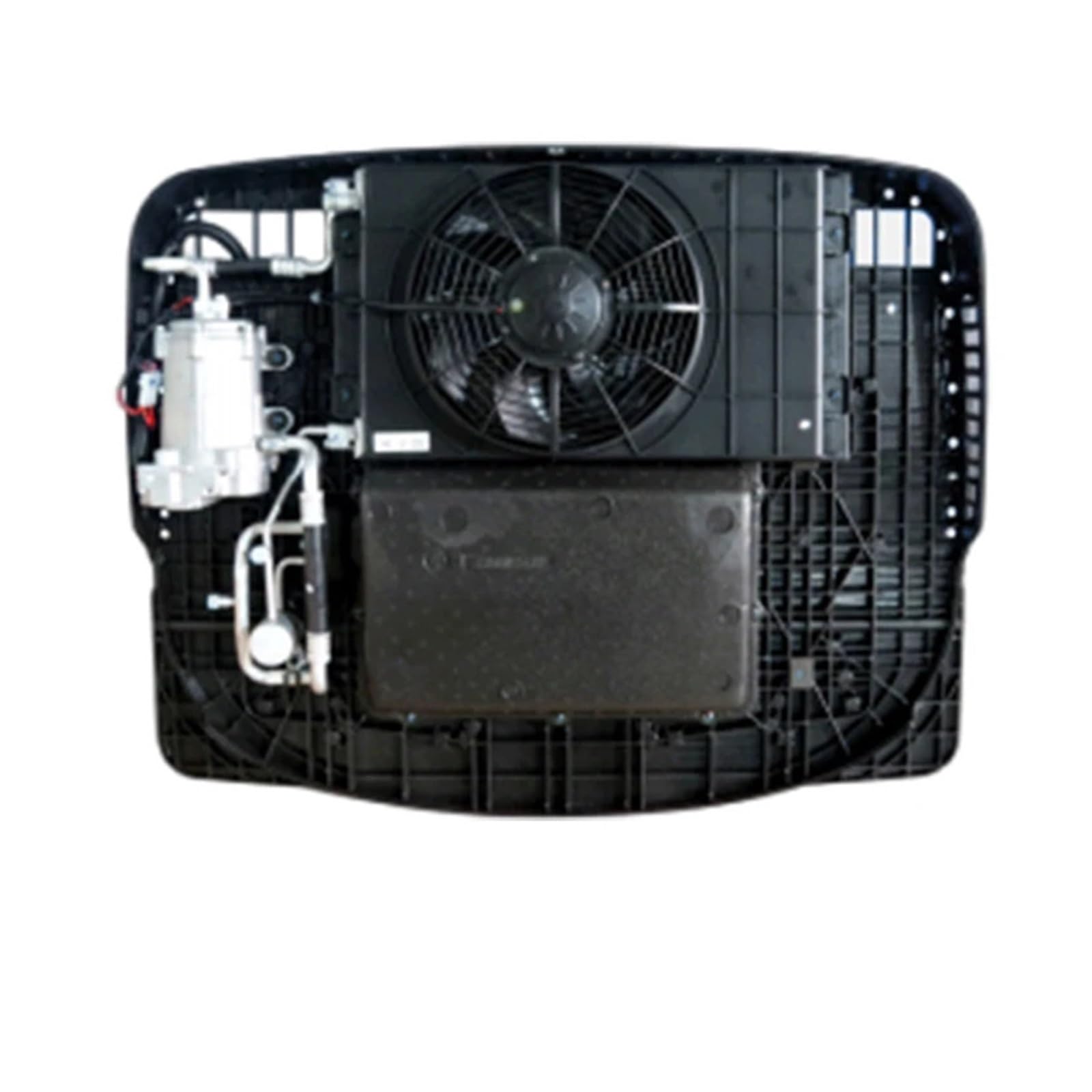Pokrycie dachowe Zasilanie Dc12V24V Ciężarówka Turbo Inverter Sprężarka Samochód elektryczny RV Autobus Parking Klimatyzator Chłodnica 12v2kw Mocne chłodzenie (czerwony DC12V)