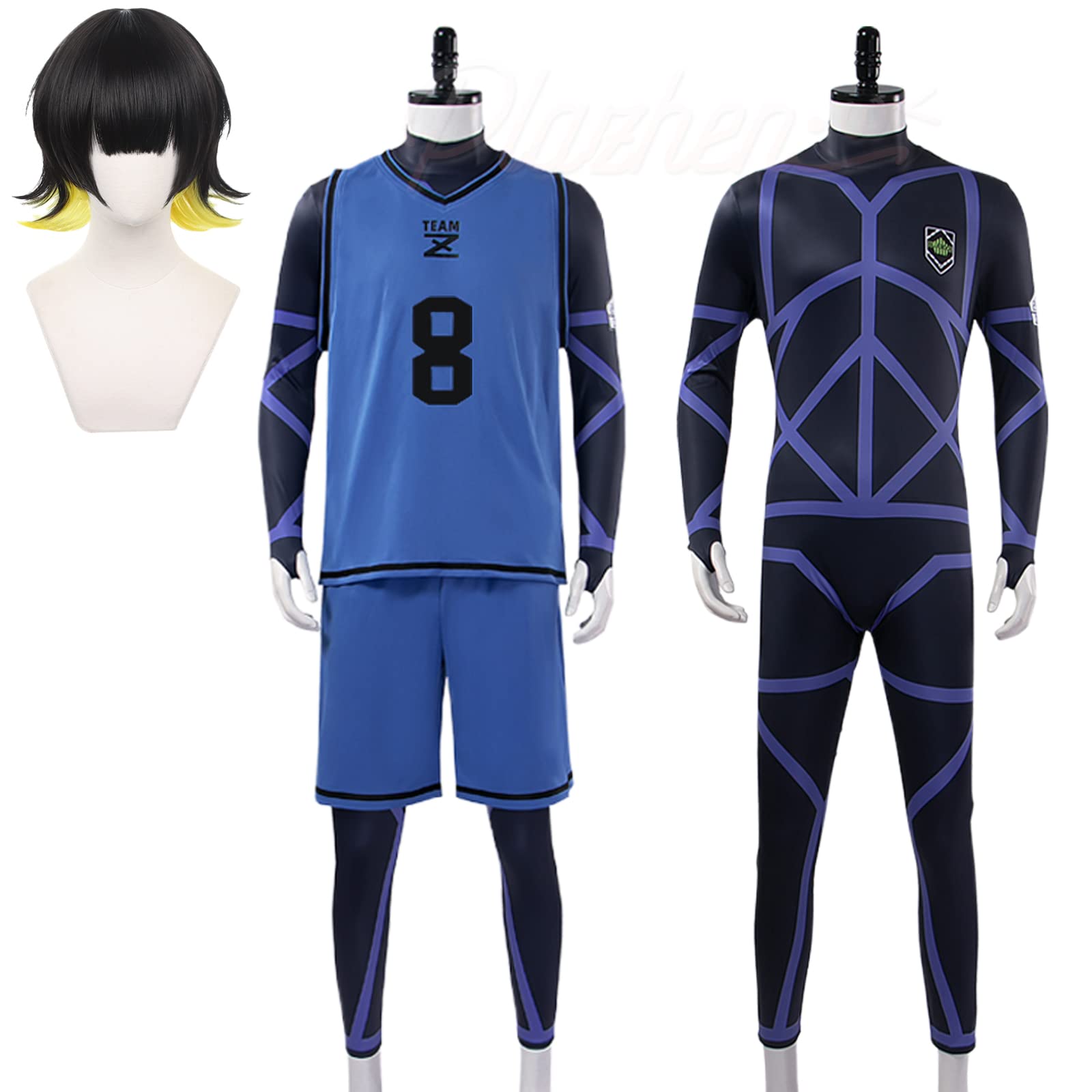 ブル Blue Cosplay コスプレ衣装 千切豹馬 蜂楽廻 潔 世一X L Amazon.co.jp: Plazhen 潔世一 蜂楽廻 千切豹馬 ブルーロック BLUELOCK