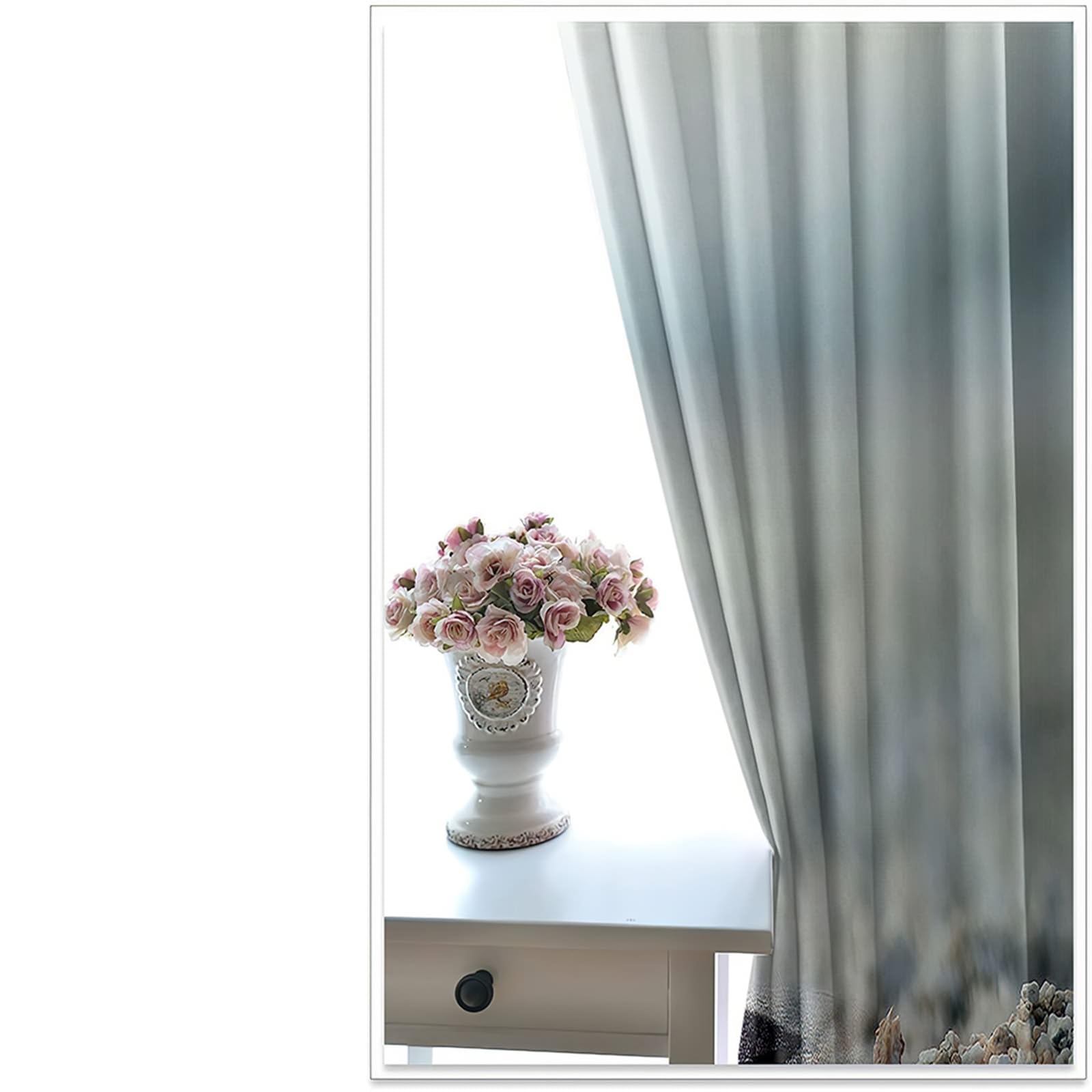 Vorhänge Wohnzimmer, Gardinen Blattmuster H 160 x B 86 cm Blickdicht Verdunklungsvorhänge mit Ösen, 2er Set