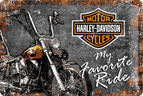 Nostalgic Art Harley Davidson Favourite Ride - Placa Decorativa,...