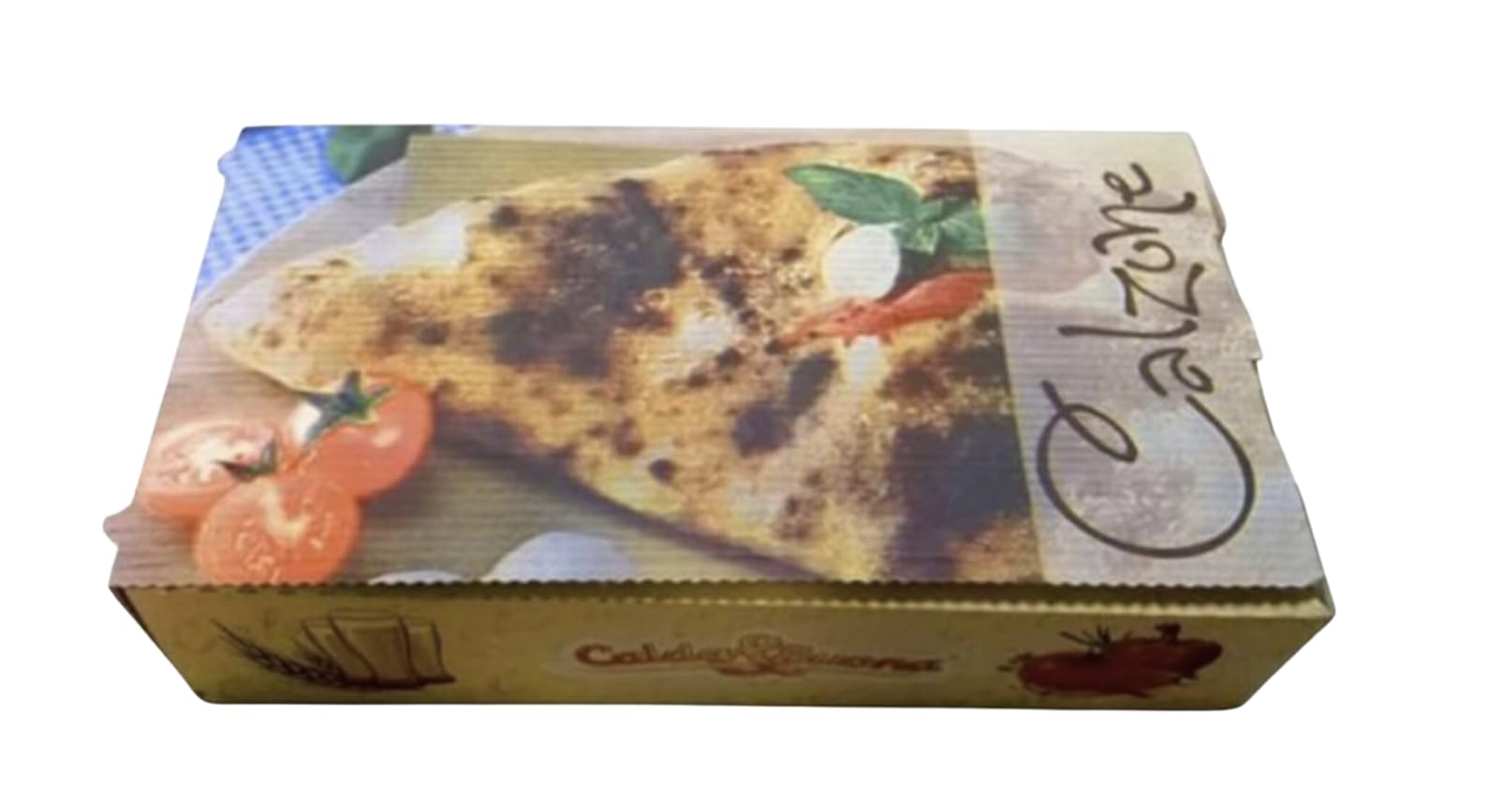 Caja de Cartón para Pizza Calzone, Envase Alimentario Resistente, Ideal para Pizzería, Restauración, Takeaway y Delivery, 310 x 170 x 70 MM, 150 UDS