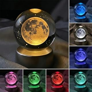 Senon Dolunay Kristal Cam Küre Renk Değiştiren LED