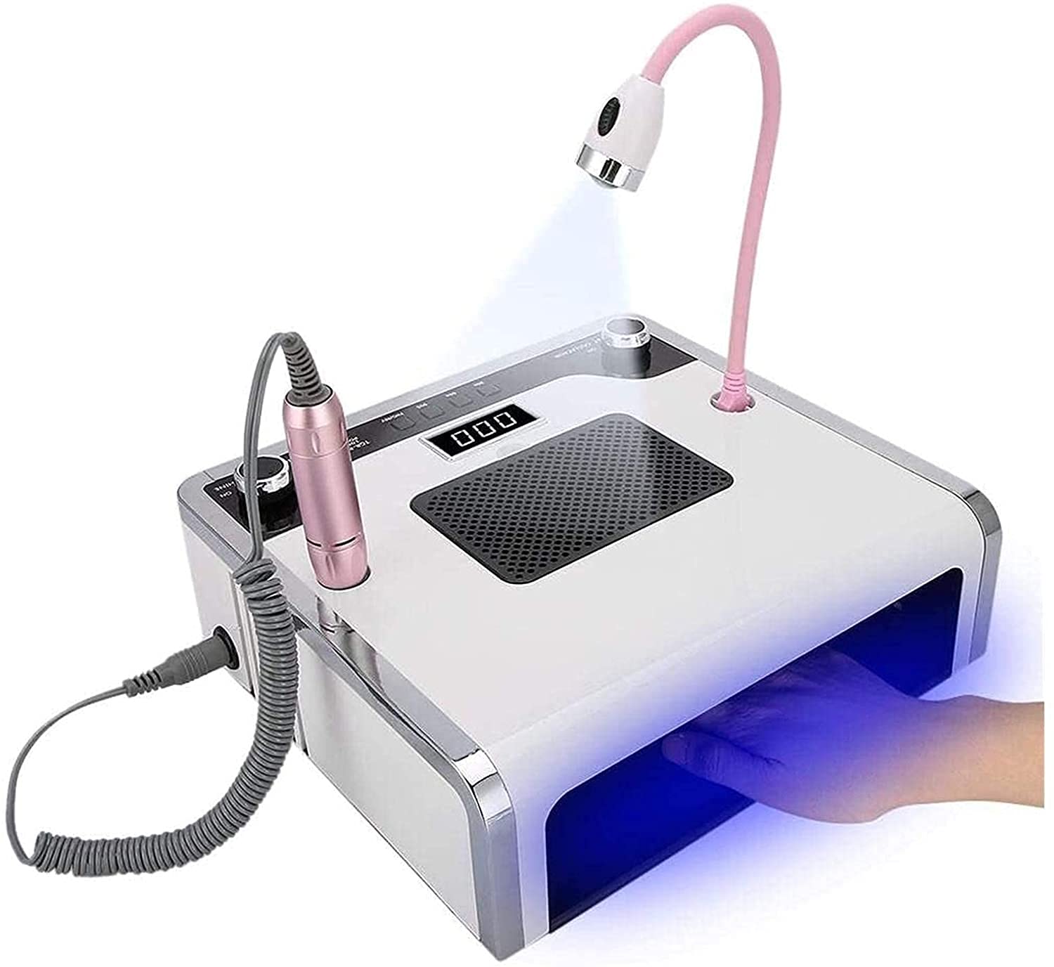 4in1 ネイルマシン ネイルドリル 集塵機 LEDライト UV加工 多機能 ④