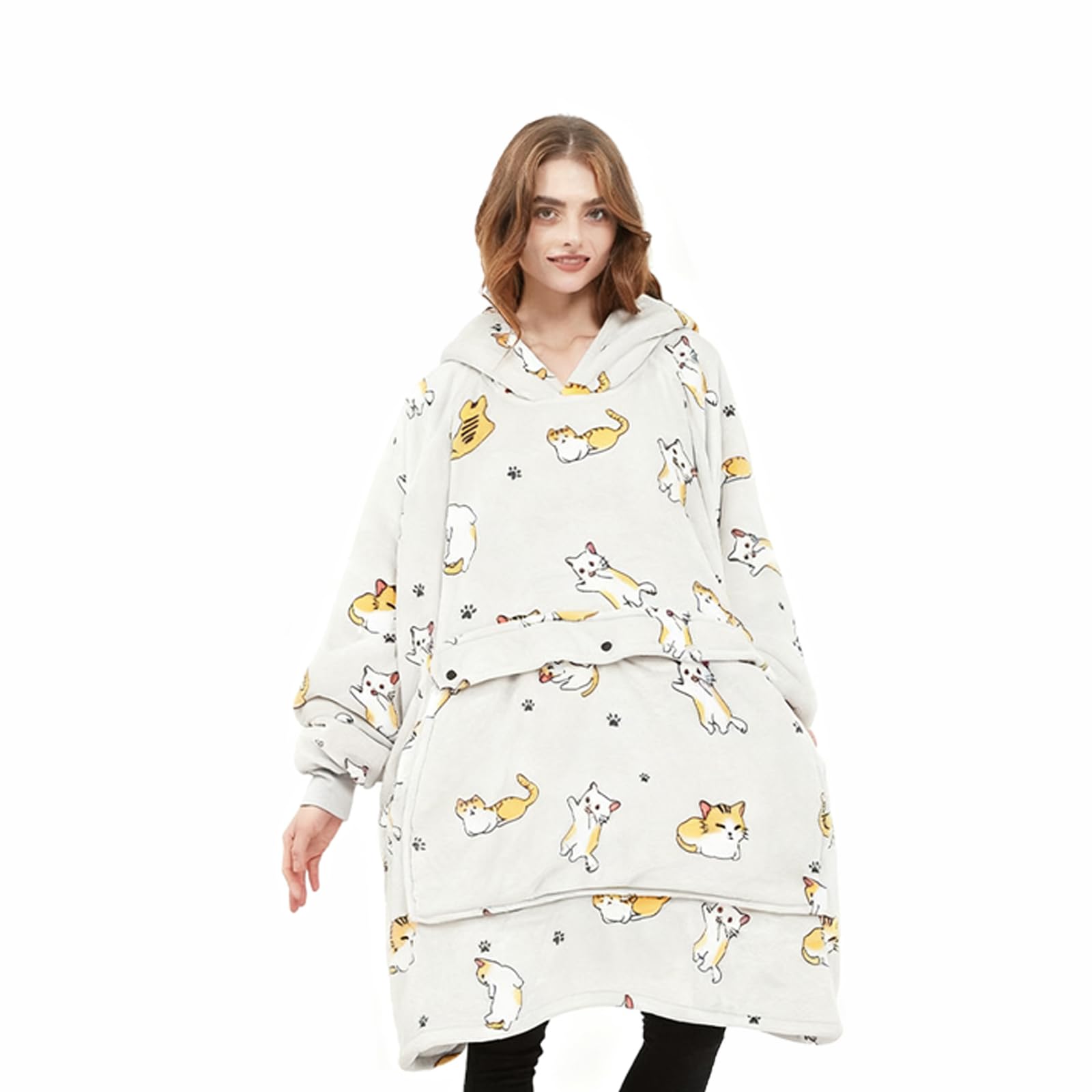Coperta calda con maniche, coperta riscaldata elettrica in flanella Sherpa a riscaldamento rapido, 3 livelli di calore, morbida idea regalo per adulti, donne e uomini