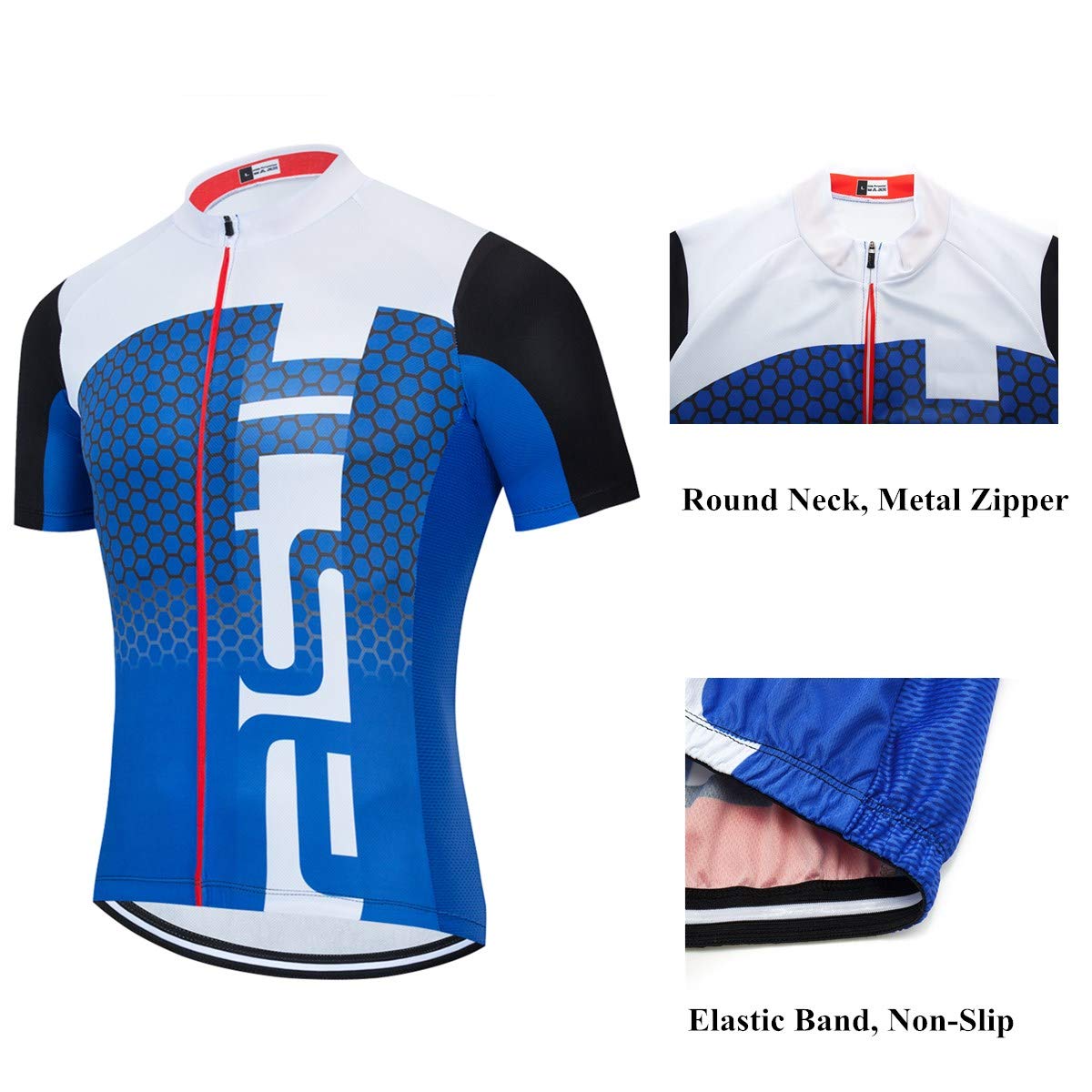 Herren Radtrikot Set, Sommer Jungen Trägerhose Anzüge Mountainbike Radfahren Kleidung Set Radfahren Reiten Trikots Atmungsaktiv