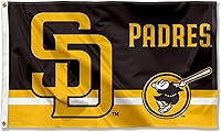 Vista 1 de WinCraft Bandera de San Diego Padres Logo Insignia de 3 x 5 pies con ojal