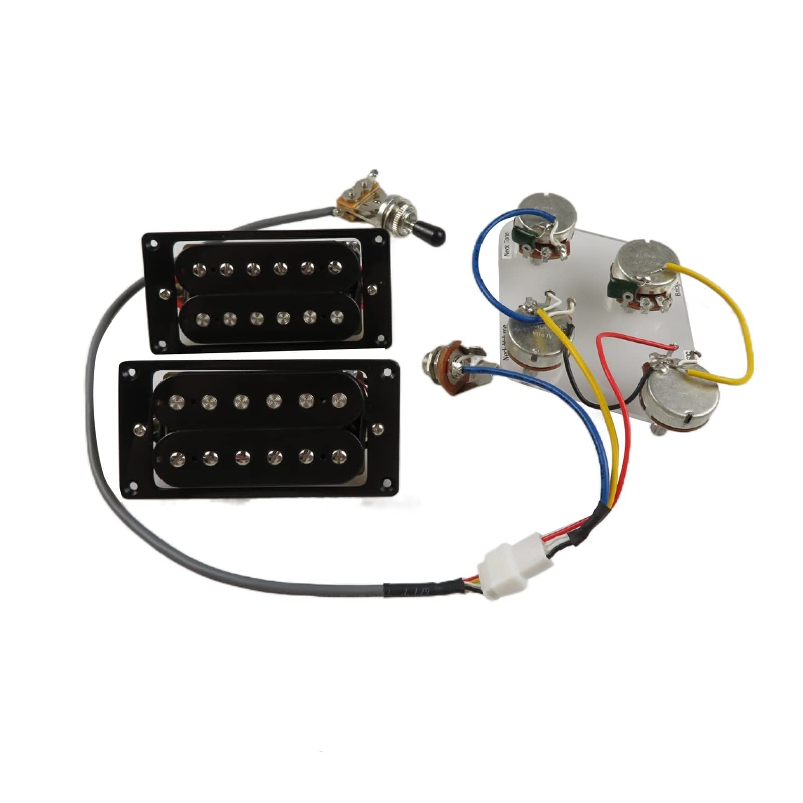 Pastilla de guitarra eléctrica Pickup De Recogida De Guitarra Eléctrica Humbucker Pickups Establecidos Para Kit De Accesorios De Piezas De Guitarra Pastilla guitarra eléctrica (Color : G YE Frame)