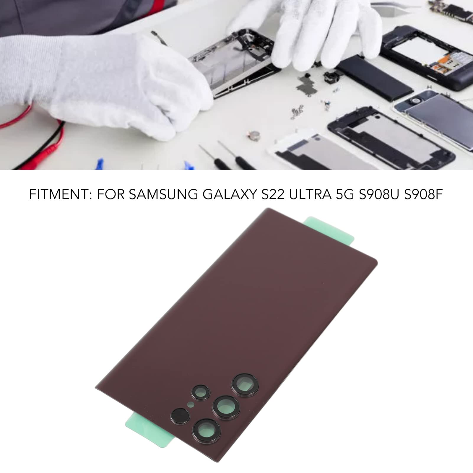 Amazon | バッテリーリアパネル、 Galaxy S22 Ultra 5G S908U S908F用 