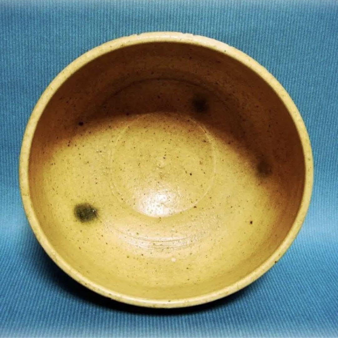 472『黄瀬戸 俵型 抹茶茶碗』　　/骨董品 古美術 古玩 アンティーク 472『黄瀬戸 俵型 抹茶茶碗』/骨董品 古美術 古玩 アンティーク