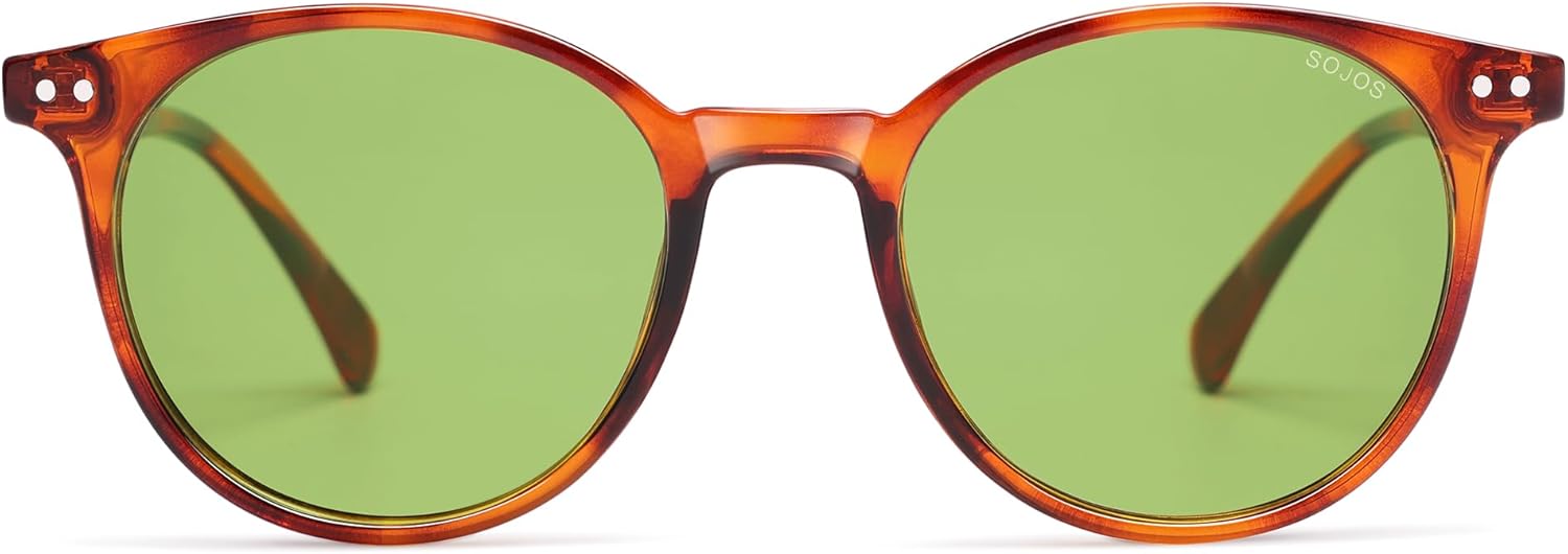 SOJOS Small Round Classic Polarized Sunglasses for Women Men Vintage Style UV400 Lens MAY SJ2113 - Image 2