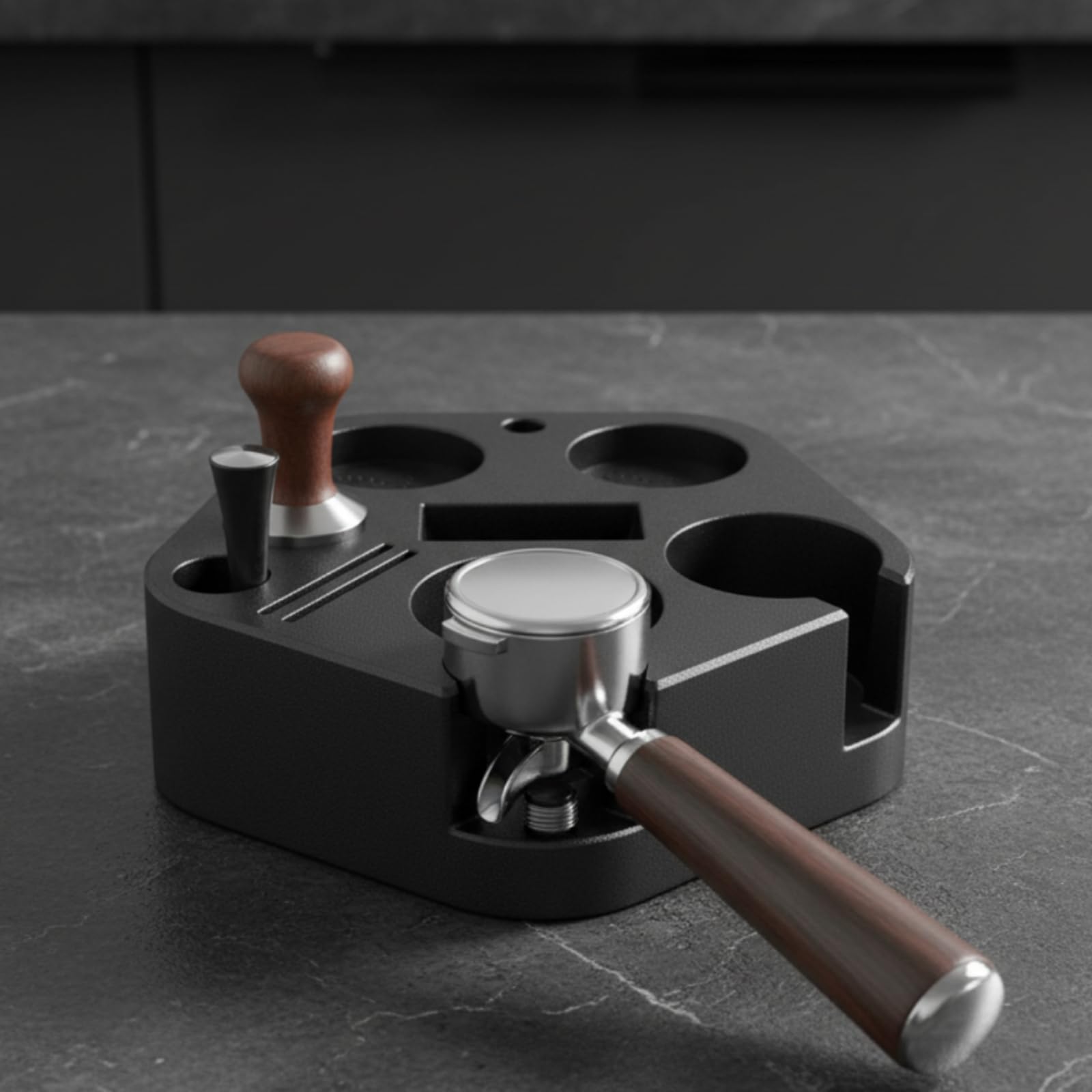 Qianly Estación Organizadora Estable Organizador Portafiltros Impermeable para Baristas, Cocina, 58mm, Style to 1