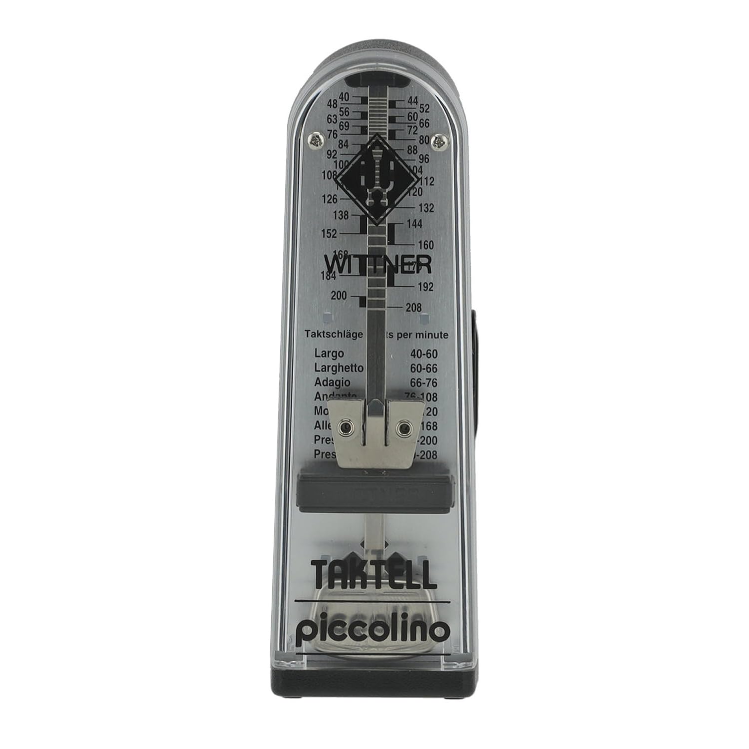 Wittner Piccolino 890161 mechanisches Metronom Schwarz mit keepdrum Mikrofasertuch