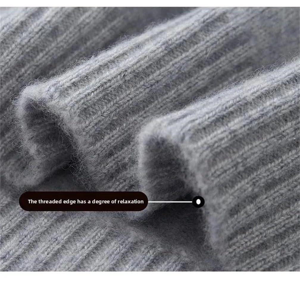 Maglione lavorato a maglia da uomo con colletto alto in tinta unita