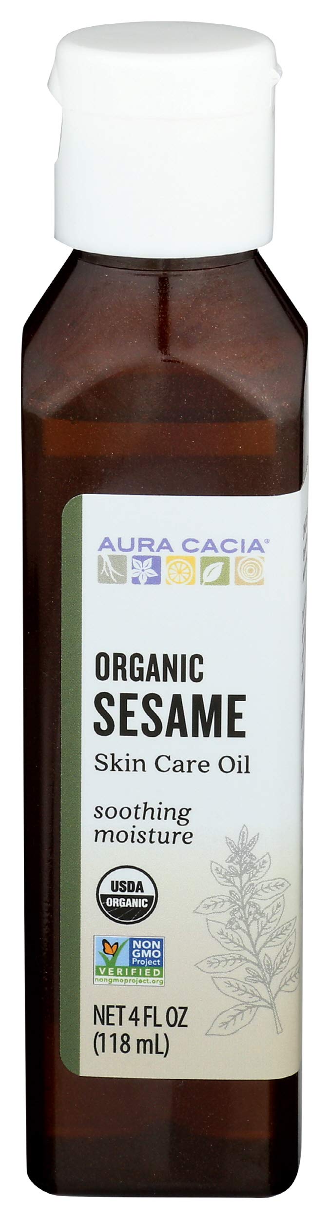 Aura Cacia Organic Skin Care Oil, Protecting Sesame, 4 Fluid Ounce