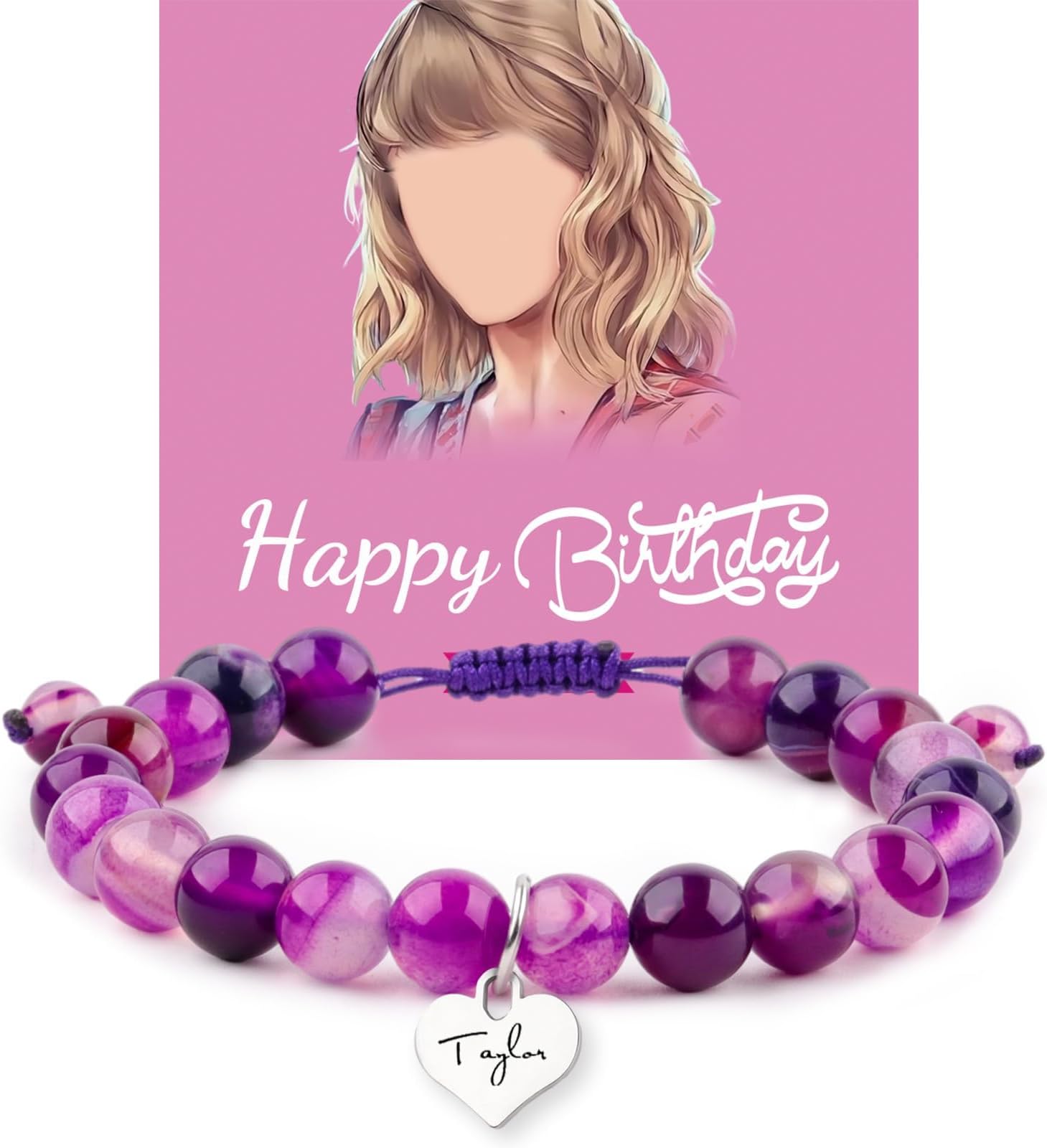 SVNXI Taylor Birthday Gifts Bracelets, Taylor Merch, Taylor Bracelet and Birthday Card are the Best Birthday Gifts for Girls, Women, wife, Daughter, Granddaughter, Bestie, Sister
