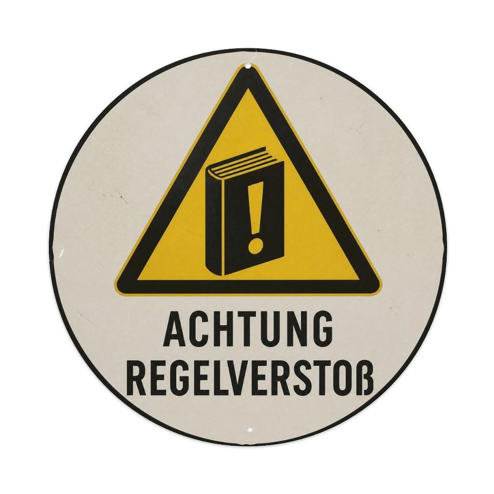 Olyhtr 8X8inch Classic Style Follow Rules Dry Humor German Traditional Typography Metal Tin Sign