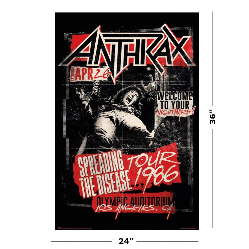 Amazon.com: Anthrax - Music Poster (Spreading The Disease Tour