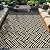 ROCYJULIN Outdoor Plastic Straw Rug 5x8 Ft, Outdoor Rug for Patio, Waterproof Outdoor Carpet for Camping, Deck, Rv, Balcony, Porch, Backyard, Reversible Outdoor Area Rug, Black and Beige
