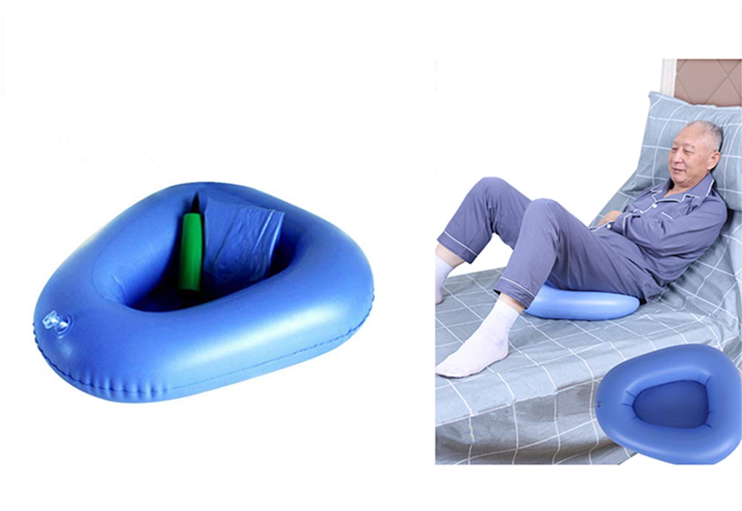 Inflatable Bedpan - Air Cushions Potty for Bedridden, Elderly, Disabled Home Nursing Urinals Accessories, Portable