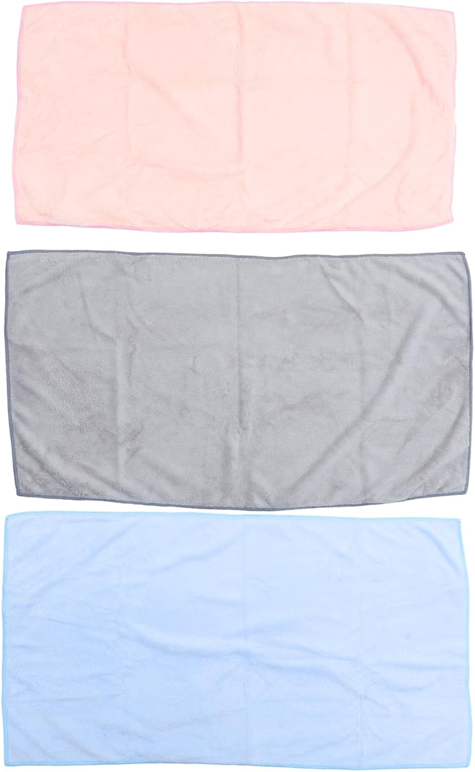 3pcs Coral Fleece Super Absorbent Shower Bath Towels Washcloths for Home Use for Face Washing Hair Drying Lightweight Soft No Shedding