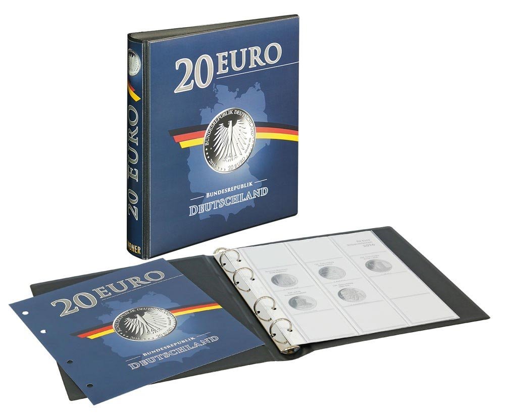 Lindner 1520 Vordruckalbum 20 Euro-Silbermünzen Bundesrepublik Deutschland