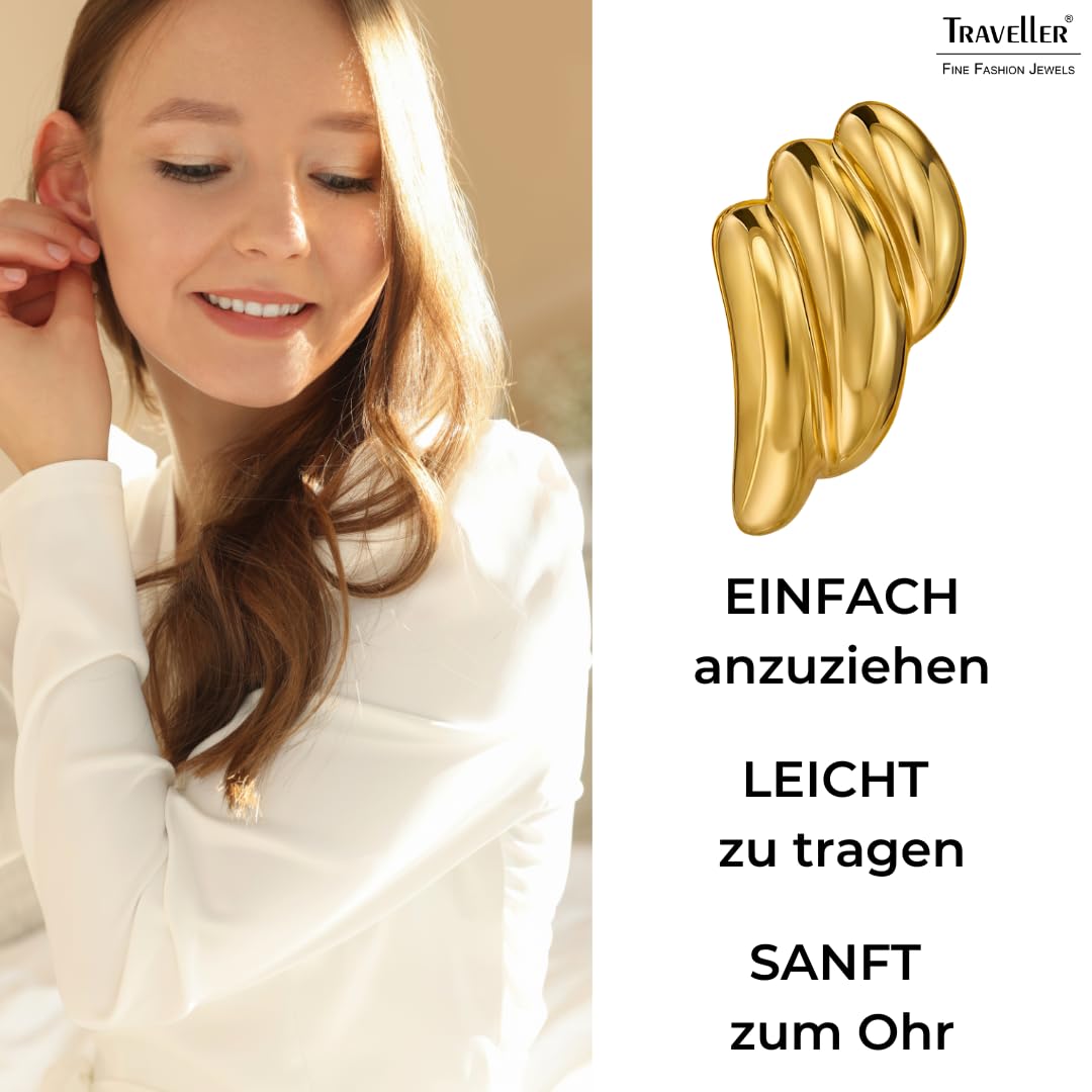 Traveller Ohrclip - Damen - 22kt Vergoldet - 17x10 mm - 157769