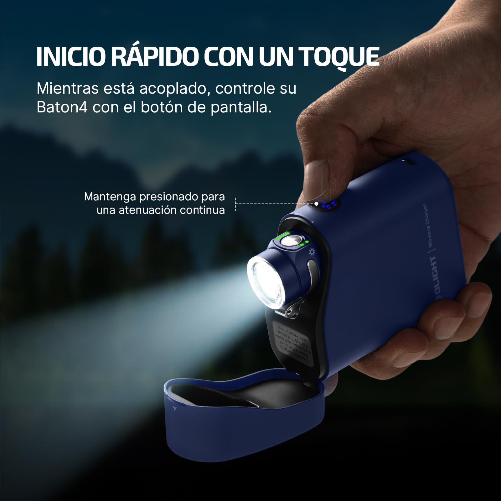 OLIGHT Baton4 kit Linterna LED Recargable Alta Potencia de 1300 Lúmenes 170 Metros Impermeable con Type-C Compatible con Baton 4/3 S1R II y Perun 2 Mini(Negro)