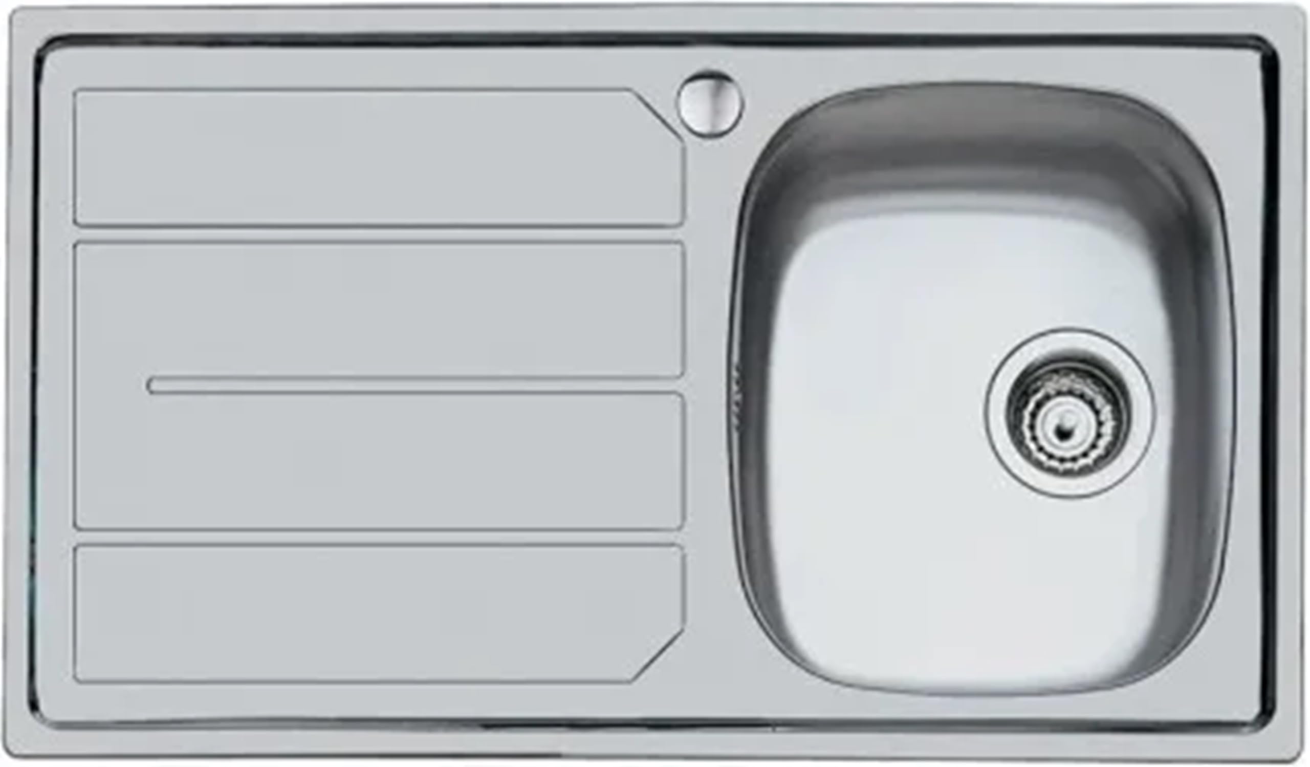 1186561 - Lavello cucina 1 vasca, con gocciolatoio, 86x50 cm, Inox