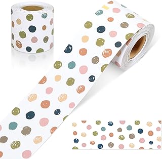 50 Feet Bulletin Board Borders - Continuous Roll for Classroom, Homeschool, Office Decor | Vibrant Fade-Resistant Paper | Easy-Cut Design