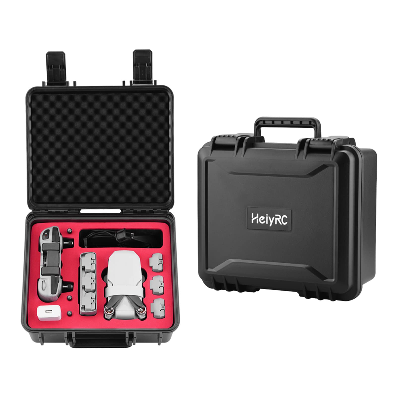 2 fundas de transporte rígidas para accesorios de dron de Shell, inserto de alta calidad, funda de transporte completa de proteínas antigolpes, organizador de viaje, protector de accesorios grande