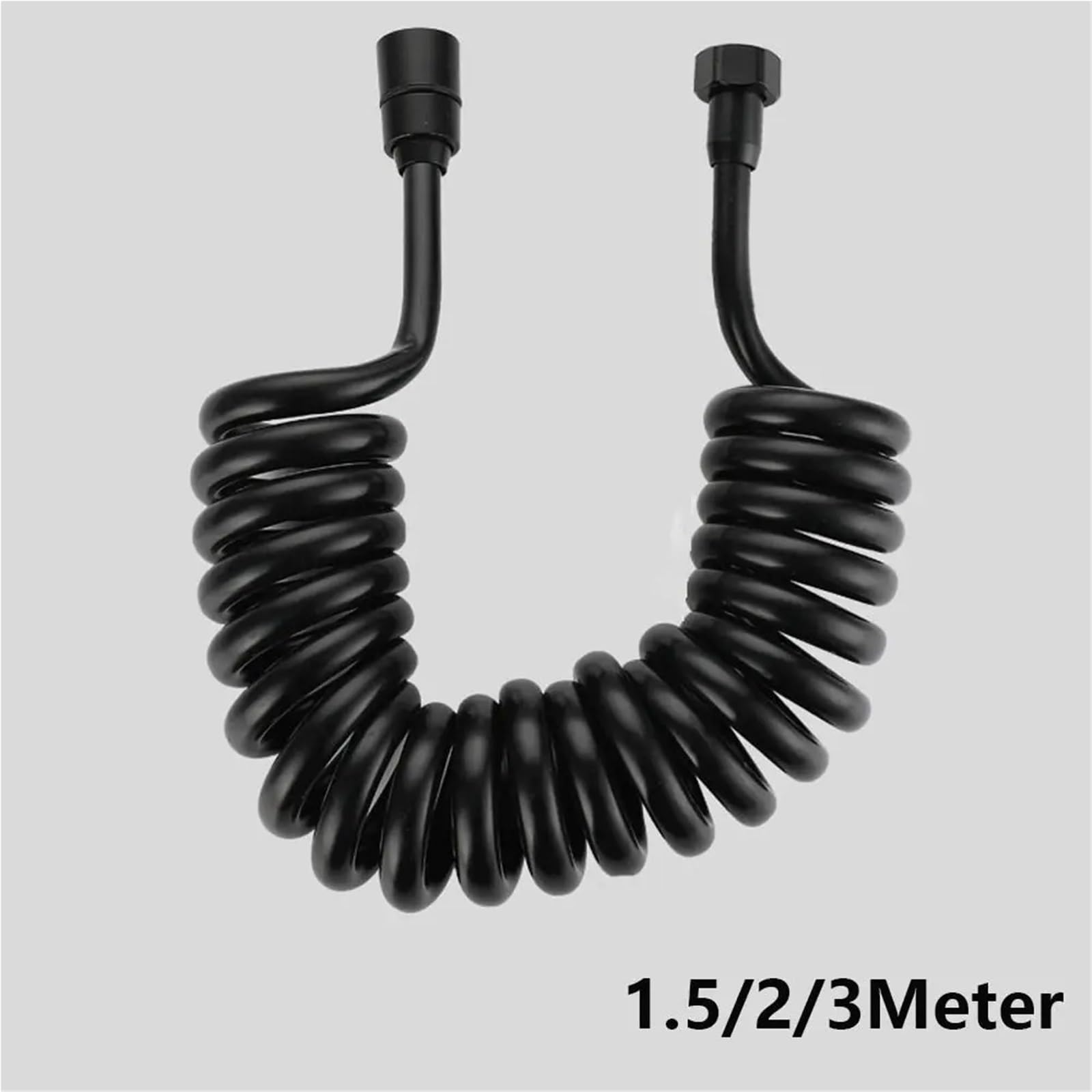 4 juegos de manguera de ducha de resorte estilo línea telefónica de 1,5/2/3 metros Flexible antienvoltura para Duchas de Mano(2 meter)