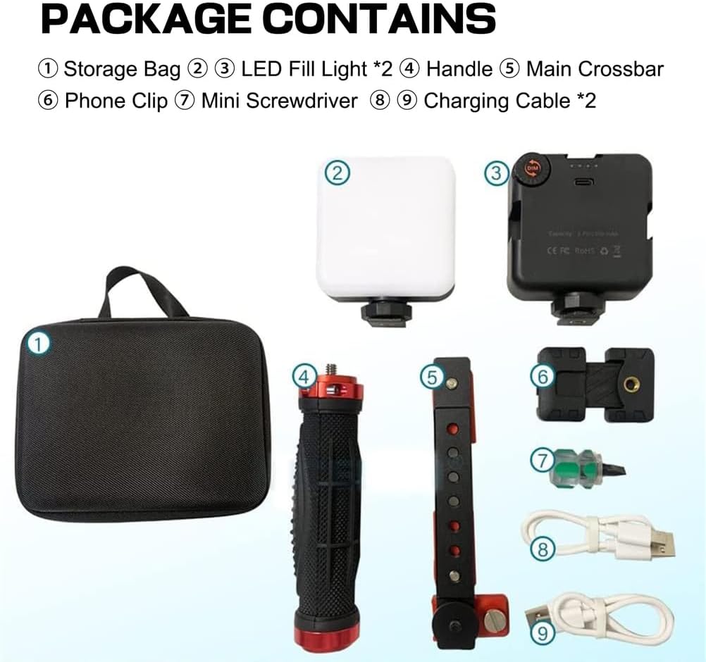 Dental Fill Light Flash Photography Kit Professional Aid Oral Camera Photo Video Flashlight Teeth Photography Tool for Dentistry (3000-6000K)