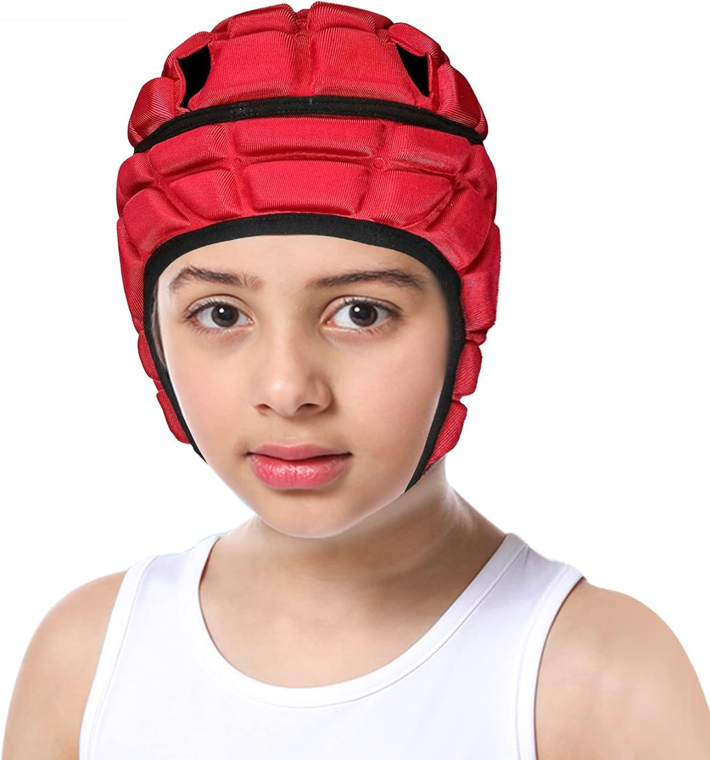 Softshell-Kopfschutz für Fußball, Rugby, Schaumstoff, Baumwolle, Kopfschutz, weich gepolstert, Kopfbedeckung für Kinder und Jugendliche