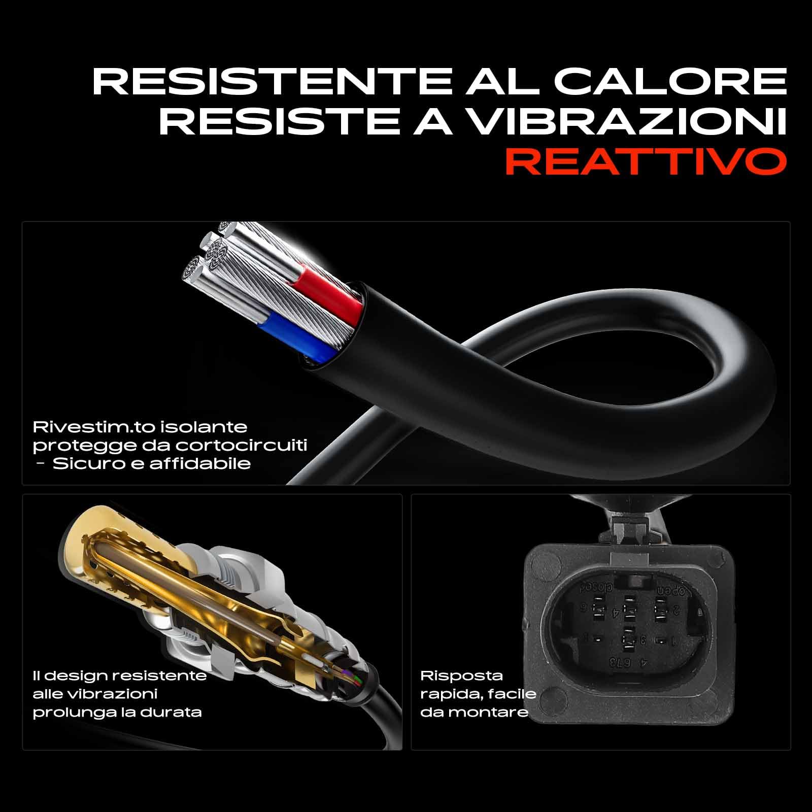 Frankberg Sonda lambda 6 poli Sonda di controllo Prima del catalizzatore Compatibile con Classe C W203 Classe E W211 Classe CLC CL203 CLK C209 Classe S W220 Classe E T-Model S211 Replace# 35427218