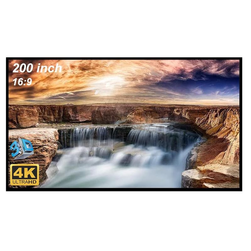 Image of Upgraded 200 inch Projector Screen,4K 4:3 Portable Eyelet Premium Video Foldable Projection for HD Home Theater Cinema Anti-Crease Indoor Outdoor Office Classroom (406 cm (W) x305 cm (H))#1