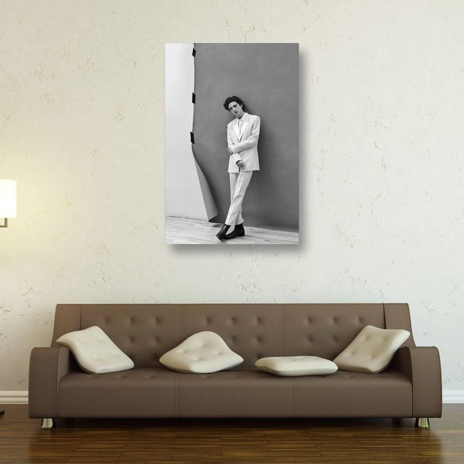LINGJING The Actor Timothee Chalamet Hands Up Artwork Poster Canvas