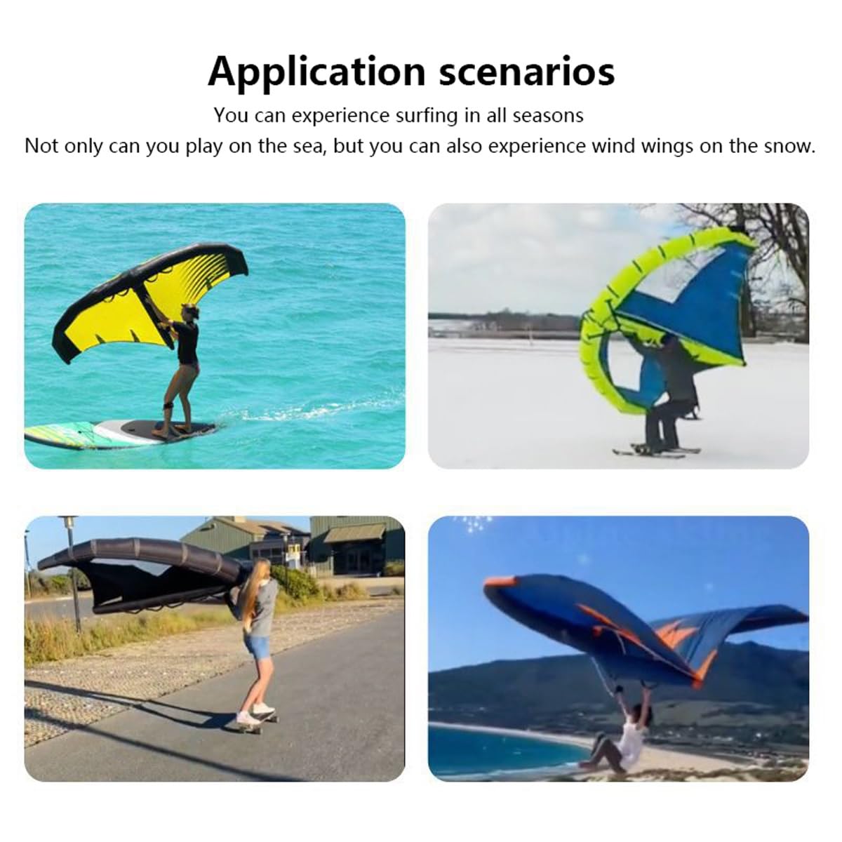 Ala Gonfiabile Per Kitesurf E Wingsurf Da 5 Mq – Aquilone Portatile Con Pompa E Borsa – Attrezzatura Sport Acqua - 3