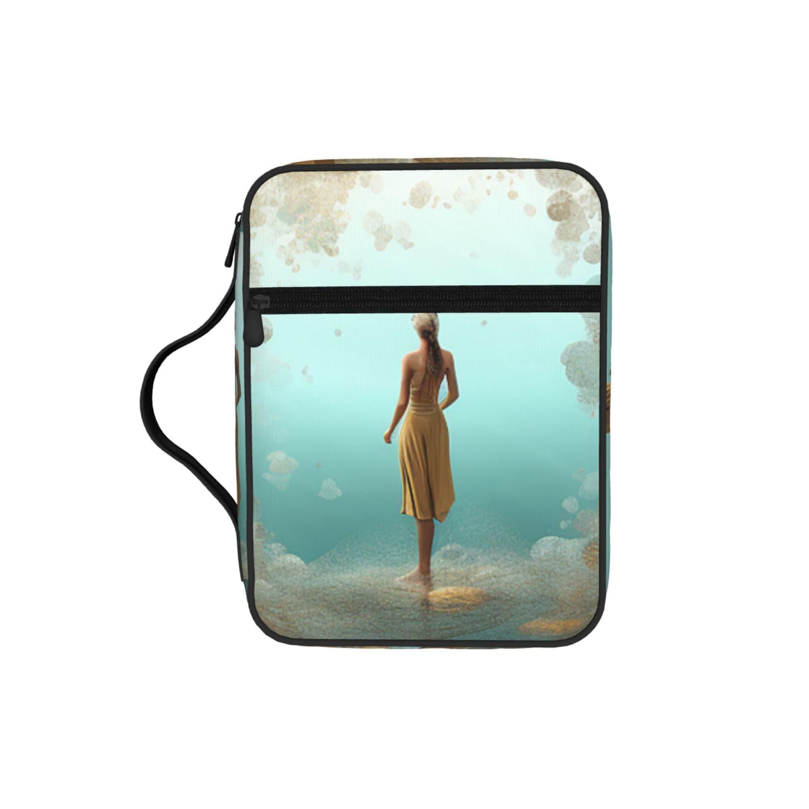 Dancing Bible Cover Case Waterproof Bible Bag With Handle Organizer Storage Book Cover For Bible Study