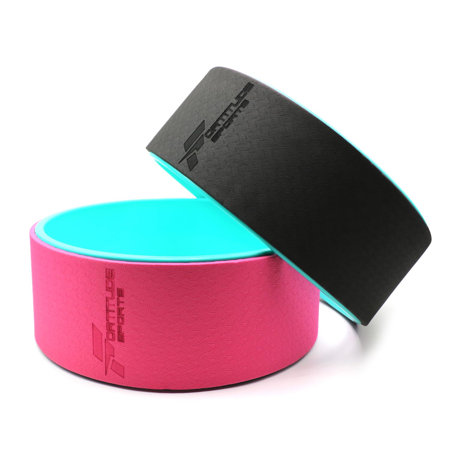 Yoga Wheel For Stretching and Flexibility | Dharma Wheel Roller For Pilates, Yoga Poses, Backbends | Non Slip 33 x 13 cm Yoga Hoop Roll Stretcher Back Wheel