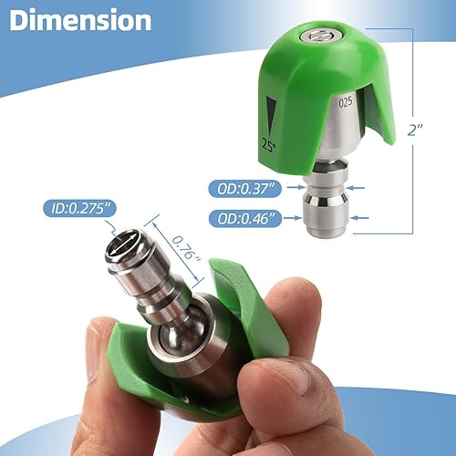 Miniatura 2 de SPX3000-TPS Puntas de pulverización para lavadora a presión de conexión rápida compatibles con Sun Joe Serie SPX 3000 y juego de boquillas
