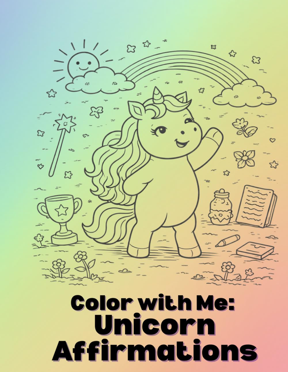Color With Me: Unicorn Affirmations: A Cute Unicorn Coloring Book with Positive Affirmations to Build Confidence and Self-Esteem